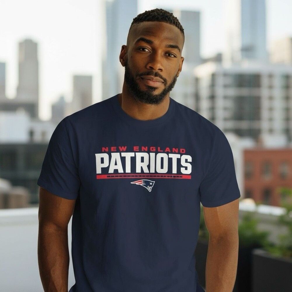 NFL Team Apparel New England Patriots T-shirt -Medium Football Sports NFL